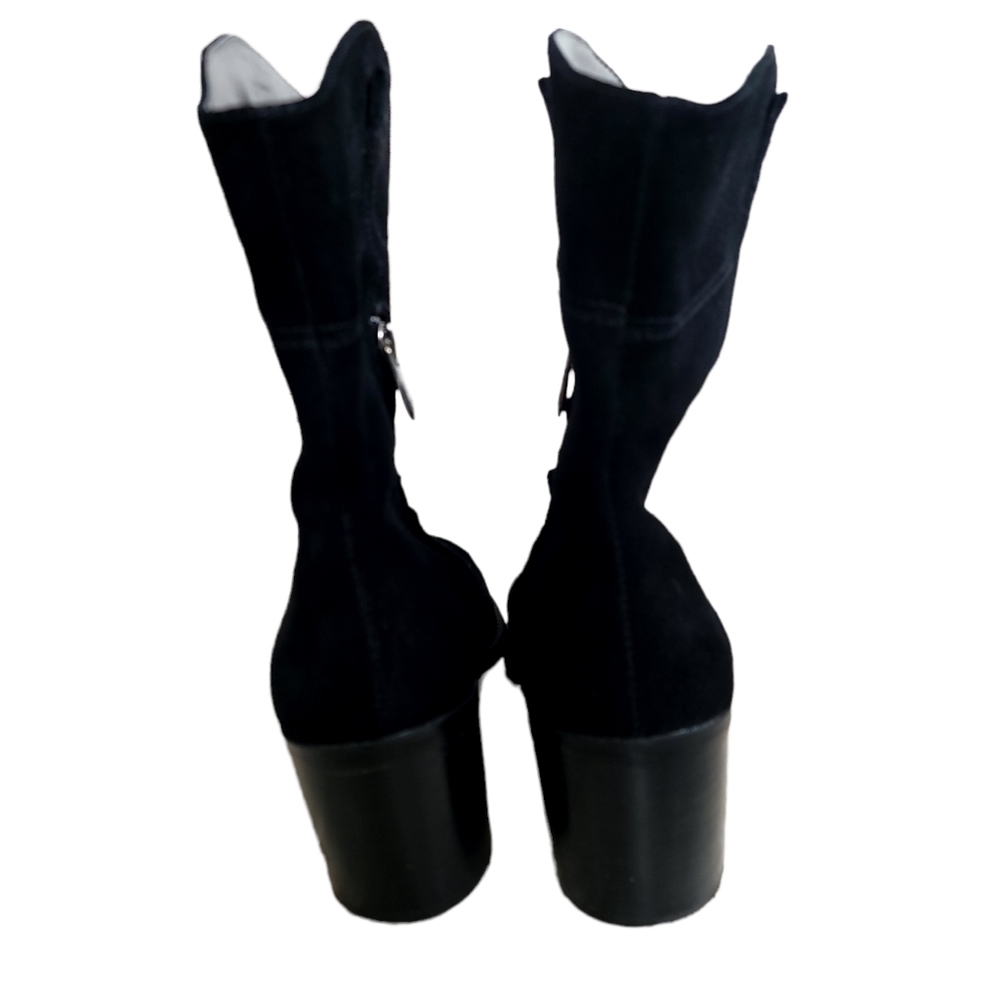 Adrienne Vittadini Fondzie Black Suede boots 9 - Picture 6 of 11